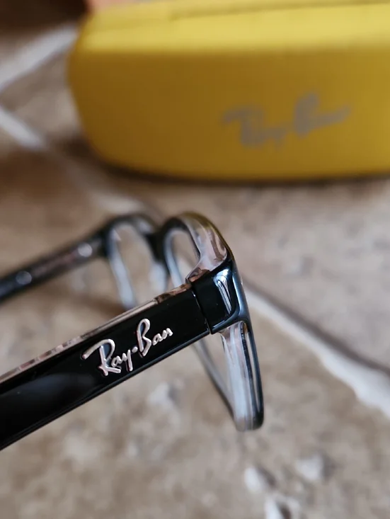 Ray-Ban Youth Black Frame Eyeglasses with Yellow Hard Case - Picture 3 of 16